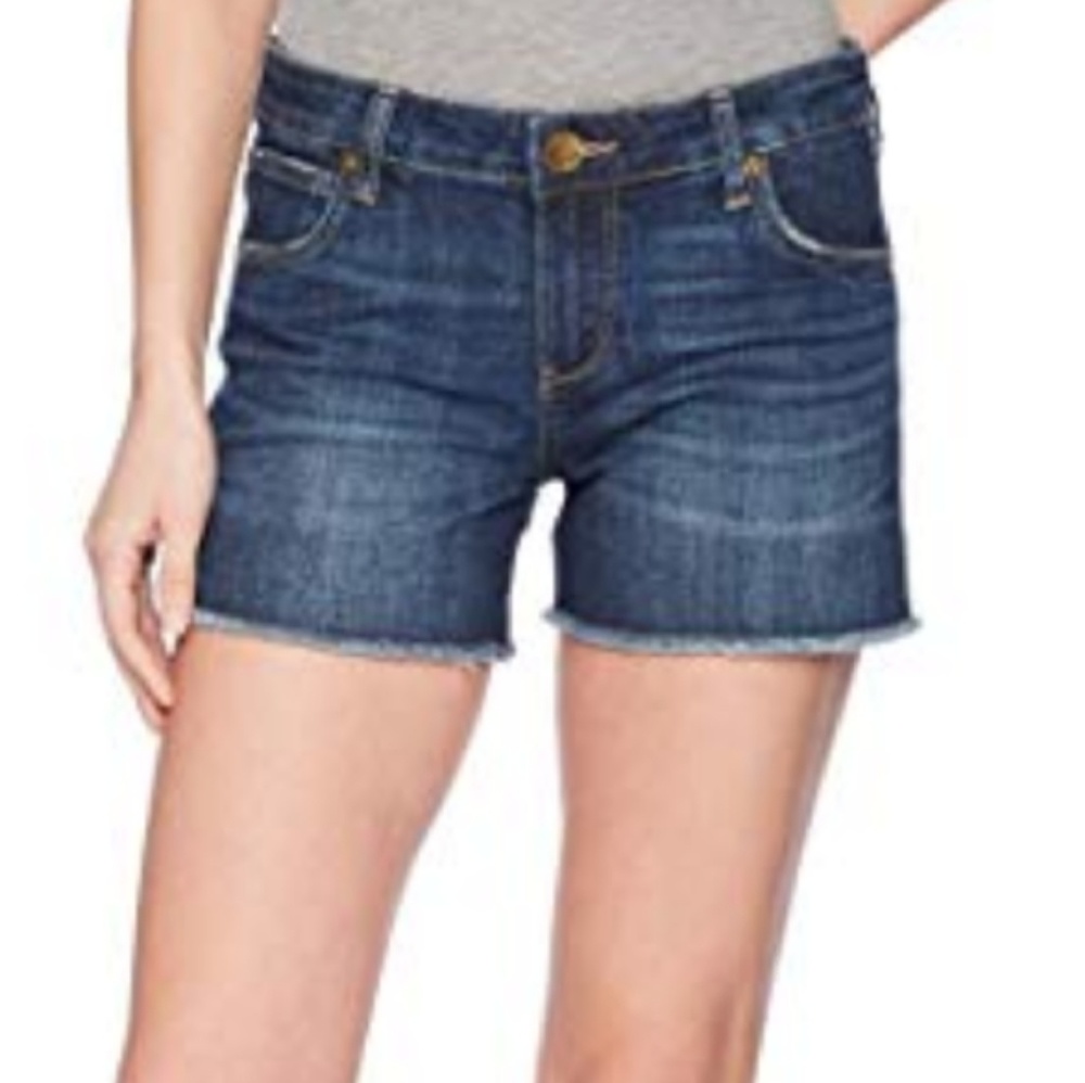 NWT KUT fray short denim shorts